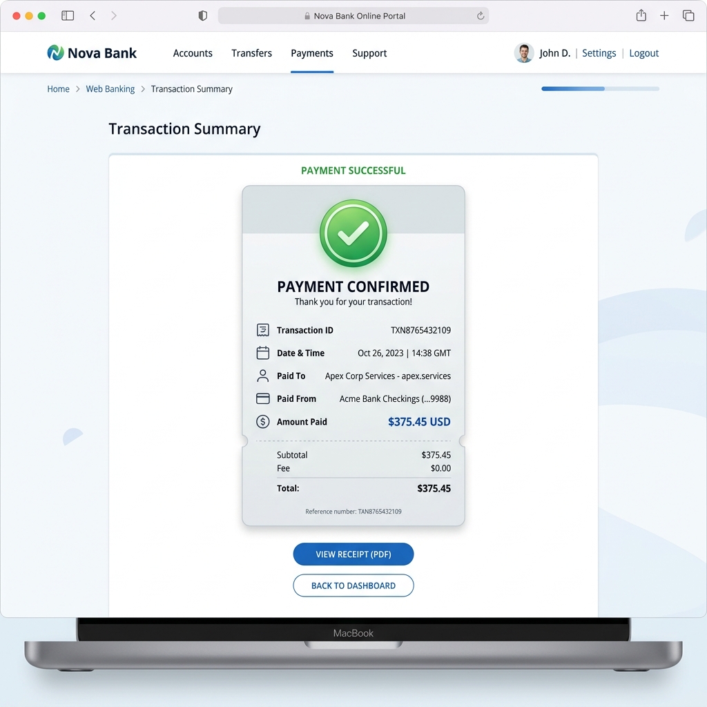 Sonali Bank Payment Portal Mockup