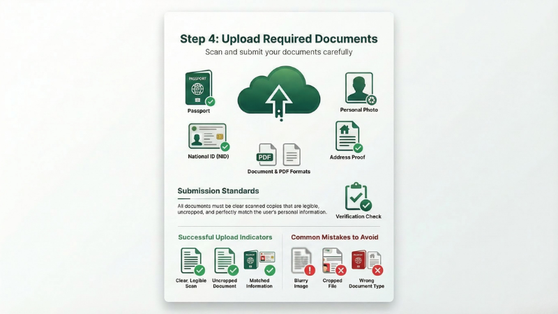 Upload required documents